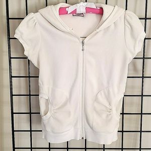 Juicy Couture short sleeve cream hoodie Girls